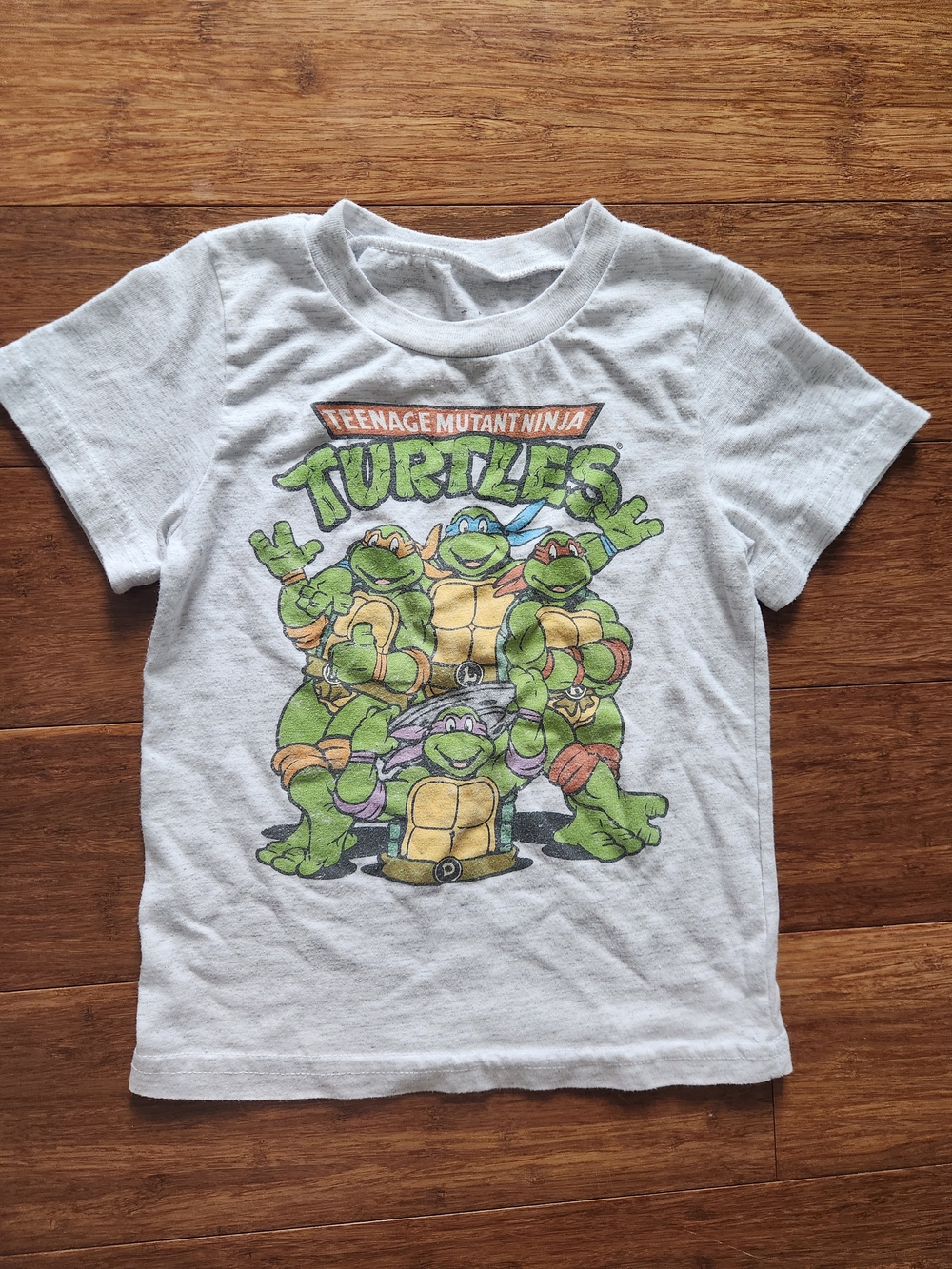 Teenage Mutant Ninja Turtles Gray Boys Short Sleeve Kids Tshirt Tee Shirt, 2t